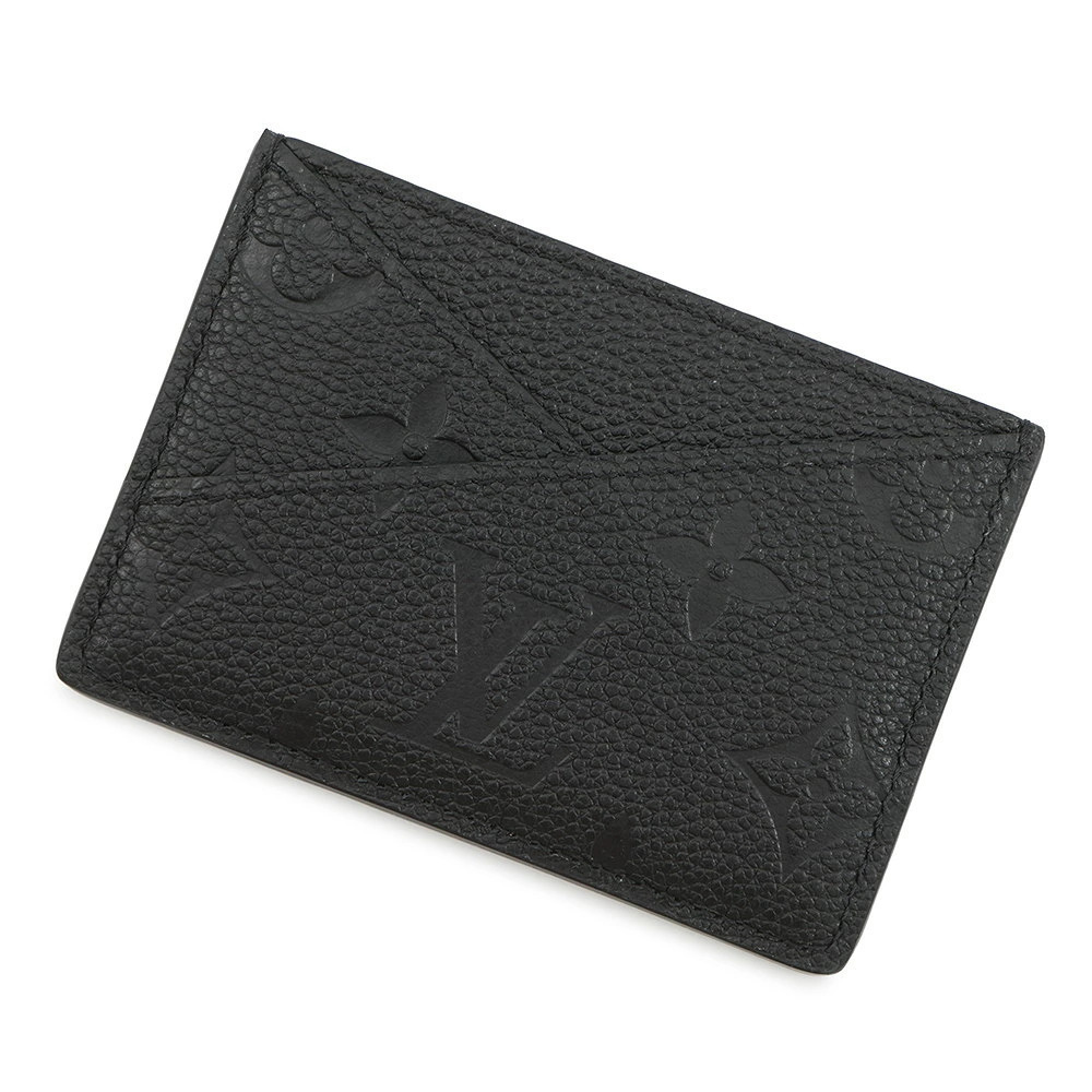 Louis Vuitton Empreinte Card Case Wallet Porte Carte Crisscross Black